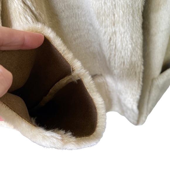 NWT LOFT Faux Fur Suede Jacket Coat Size Small - Picture 8 of 13